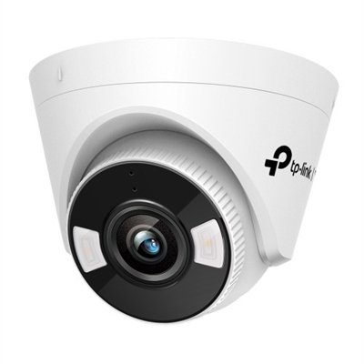 Tp-Link VIGI C440-W(4MM) 4Mp Full-Color Wi-Fi Turret Network Camera. Spec:2.4G 150Mbps 2*2 Mimo H.265+/H.265/H.264+/H.264 1/3 Progressive Scan Cmos Color/0.005 Lux@F1.6 0 Lux With Ir/White Light 25Fps/30Fps ( 2560X14402304X1296 2048X1280 1920X1080) 12V Dc 4 Mm Fixed Lens Built-In Microphone Speaker Micro-Sd Slot. Feature: Full-Color And Ir Night Vision (Up To 30 M) Active Defense Two-Way Audio On-Board Storage Smart Detection (Motion Detection(Human Targets Classification) Camera Tampering Line-Crossing Area Intrusion) Smartvid (Smart Ir Wdr 3D Dnr Blc) Corridor Mode Onvif Remote Monitoring Vigi App Web Vigi Security Manager