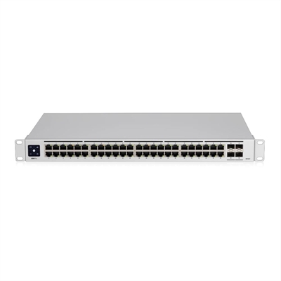 Ubiquiti USW-PRO-48 Switch Pro 48 Puertos Y Sfp - Puertos Lan: 48 N; Tipo Y Velocidad Puertos Lan: Rj-45 10/100/1000 Mbps; Power Over Ethernet (Poe): No; Gestión: Managed; No. Puertos Uplink: 4; Soporte Routing: No; No. Puertos Poe: 0