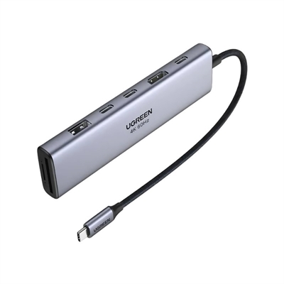 Ugreen UG45521 HUB UGREEN 7EN1 USB-C A HDMI+2XUSB-C+USB-A+SD TF 4K60HZ USB 3.2 PD 100W