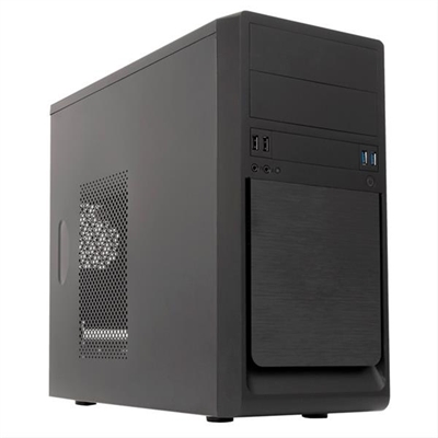 Unyka 51992 Características:El modelo 6023 U3, es una caja de formato Micro ATX. Su frontal se caracteriza por mantener una estética sencilla, profesional, pero con matices atrevidos y dinámicos como la textura trefilada de acero pulido que muestra en su frontal.Incluye en su frontal dos puertos USB 2.0, dos puertos USB 3.0 y conectores de audio y micrófono.En su interior, cuenta con gran espacio, para instalar tarjetas gráficas de grandes dimensiones y para permitir que su diseño Thermal solution, consiga una adaptación y refrigeración térmica aun más potente, admite hasta dos ventiladores adicionales. Además de ofrecer la máxima potencia gracias a la fuente de alimentación de 500W que incorpora.Especificaciones:Detalles: chasis MATX. Frontal símil acero pulido. Admite hasta 2 ventiladores adicionales (80, 90 mm). Admite tarjetas gráficas de grandes dimensiones. Diseño Thermal solution, para una mejor adaptación térmica.Dimensiones: 410 x 175 x 380 mmFuente alimentación: ATX 500W ventilador silencioso de 120 mm 2xSATA.Placa: MATX, ITX.Espesor/Material: 0.5mm SGCC/SECC.Peso: 4.8 kg.Bahías 5,25 Int/Ext 0/2.Bahías 3,50 Int/Ext 3/1.Conectores: 2 x USB 2.0 + 2 x USB3.0 + HD Audio + Micrófono Frontales.Contornos chapa Redondeados para evitar daños durante el montaje.Slots Expansión: 4 Normal.Color: negroCertificados: CE, ROHS