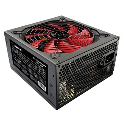 Unyka 52036 Características:Fuente de alimentación ATX 700W con ventilador rojo de 14 cm ultra-silencioso. Incluye protección de seguridad contra sobre tensión, caídas de tensión, sobre intensidad y cortocircuitos. Incorpora corrector de potencia (PFC), que regula el voltaje de entrada, para una conversión estable y e?ciente, compensando las ?uctuaciones del suministro eléctrico.Especificaciones:· Detalle:   - Ventilador rojo de 14 cm ultra-silencioso.   - Interruptor encendido/apagado.   - Protección sobre tensión, caídas de tensión, sobre intensidad y cortocircuitos.   - Versión Intel: 2.31   - PFC   - Incluye cable de alimentación (1.4 m)· Homologaciones:   - CE   - RoHS.   - EN60950   - TÜV· Input: 230 voltios· Dimensiones: 255 x 185 x 95 mm.· Formato/ Potencia: ATX 2.31 / 700W· Conectores (Longitud):   - 1 x 20+4 pin (450 mm)   - 5 x SATA (450 mm)   - 3 x MOLEX 4 pin (450 mm)   - 1 x FDD (450 mm)   - 1 x 4+4 pin ATX (450 mm)   - 2 x PCI-E 6+2 pin (450 mm)