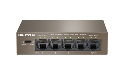 Varios S1105-4-PWR-H IP-COM Networks F1105P-4-63W. Tipo de interruptor: No administrado. Puertos tipo básico de conmutación RJ-45 Ethernet: Fast Ethernet (10/100), Cantidad de puertos básicos de conmutación RJ-45 Ethernet: 5. Tabla de direcciones MAC: 1000 entradas, Capacidad de conmutación: 1 Gbit/s. Estándares de red: IEEE 802.3,IEEE 802.3af,IEEE 802.3at,IEEE 802.3u,IEEE 802.3x. Voltaje de entrada DC: 51 V. Energía sobre Ethernet (PoE)