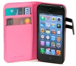 Varios WB-M30WP-PK FUNDA WAZZABEE PARA IPHONE 5 POLIPIEL, MARCO INTERIOR PLASTICO, CIERRE MAGNETICO, ROSA (WB-M30WP-PK).-