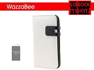 Varios WB-S4-WP-WH FUNDA WAZZABEE PARA SAMSUNG S IV POLIPIEL, MARCO INT. PLASTICO,CIERRE MAGNETICO,BLANCO (WB-S4-WP-WH).