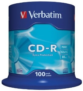 Verbatim 43411 Bobina Retail Extra Protection Cd-R Verbatim 700Mb 48X Datalife Extra Protection (Tarrina 100)