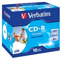 Verbatim 43325 - Datalifeplus Jewel Case Print Surface Cd-R Verbatim 700Mb 52X Imprimible (Pack 10 Unidades