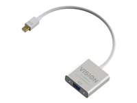 Vision TC-MDPVGA Adaptador de instalación profesional de mini-DisplayPort a VGA de VISION - GARANTÍA DURANTE TODA LA VIDA ÚTIL DEL PRODUCTO - GARANTÍA DURANTE TODA LA VIDA ÚTIL DEL PRODUCTO - resolución máxima: 1920 x 1080 - no convierte VGA en DP - conexión directa - de