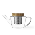 Viva-Scandinavia V75400 - Pulgadastetera De Vidrio Con Tapa De Madera Infusión. Nuestra Tetera De Vidrio Infusión Co