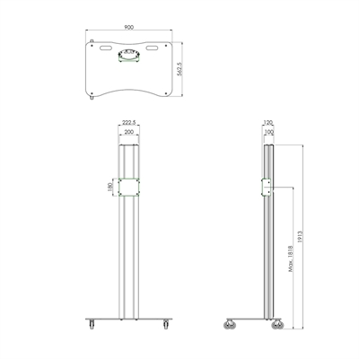 Vogels 062.1720 Carro para instalación fija máximo 65 pulgadas (60 kg)