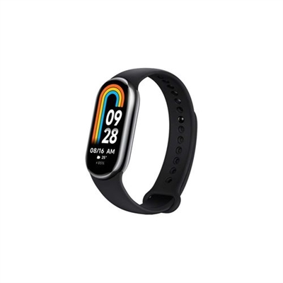 Xiaomi BHR7165GL Especificaciones técnicas Xiaomi Mi Smart Band 8:Parámetros generalesMarca: XiaomiProducto: Pulsera de actividadNombre: Smart Band 8PantallaTamaño: 1.62” (rectangular)Tipo: AMOLED táctilResolución: 192 x 490 pDensidad: 326 ppiBrillo: 600 nits (máx.), ajustableMaterial: Cristal templado con revestimiento antihuellasParámetros técnicosConexión: Bluetooth 5.1 BLEDispositivos compatibles: Android 6.0 o superior, iOS 12.0 o superiorAplicación: Mi FitnessIdiomas del sistema: inglés, alemán, italiano, francés, español, ruso y chino tradicional/chino sencillo, entre otros.SensoresSensor PPG de frecuencia cardíaca y SpO2Acelerómetro de 6 ejesBateríaCapacidad: 190 mAhTipo: LiPoAutonomía (uso típico diario): hasta 16 díasMétodo de carga: MagnéticaTiempo de carga: 1 hora aprox.Parámetros físicosMaterial de la correa: TPUTamaño de la correa: 135 ~ 210 mmGrado de impermeabilidad: 5 ATMDimensiones (con correa): 48 x 22.5 x 10.99 mmPeso (con correa): 27 gContenido del paquete1 x Xiaomi Mi Smart Band 81 x Cable de carga1 x Manual de usuario