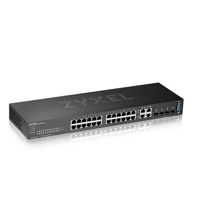 Zyxel GS2220-28-EU0101F Gs2220-28 Eu Region 24-Port Gbe L2 Switch With Gbe Uplink (1 Year Ncc Pro Pack License Bundled) - Puertos Lan: 24 N; Tipo Y Velocidad Puertos Lan: Rj-45 10/100/1000 Mbps; Power Over Ethernet (Poe): No; Gestión: Capa 2+; No. Puertos Uplink: 4; Soporte Routing: Sí; No. Puertos Poe: 0