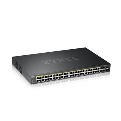 Zyxel GS2220-50HP-EU0101F Zyxel GS2220-50HP-EU0101F. Tipo de interruptor: Gestionado, Capa del interruptor: L2. Puertos tipo básico de conmutación RJ-45 Ethernet: Gigabit Ethernet (10/100/1000), Cantidad de puertos básicos de conmutación RJ-45 Ethernet: 44. Tabla de direcciones MAC: 16000 entradas, Capacidad de conmutación: 100 Gbit/s. Estándares de red: IEEE 802.1D,IEEE 802.1Q,IEEE 802.1ab,IEEE 802.1p,IEEE 802.1s,IEEE 802.1w,IEEE 802.1x,IEEE.... Energía sobre Ethernet (PoE). Montaje en rack