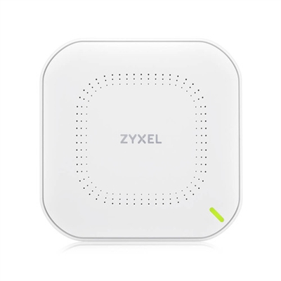 Zyxel NWA50AXPRO-EU0102F Zyxel NWA50AX PRO. Rango máximo de transferencia de datos: 2400 Mbit/s, Velocidad máxima de transferencia de datos (2,4 GHz): 575 Mbit/s, Velocidad máxima de transferencia de datos (5 GHz): 2400 Mbit/s. Algoritmos de seguridad soportados: WPA, WPA2, WPA3. Protocolos de gestión: SNMP. Voltaje de entrada AC: 100 - 240 V, Frecuencia de entrada AC: 50/60 Hz, Corriente de entrada: 0.3 A. Ubicación: Techo, Color del producto: Blanco